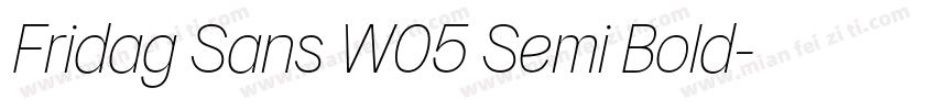 Fridag Sans W05 Semi Bold字体转换